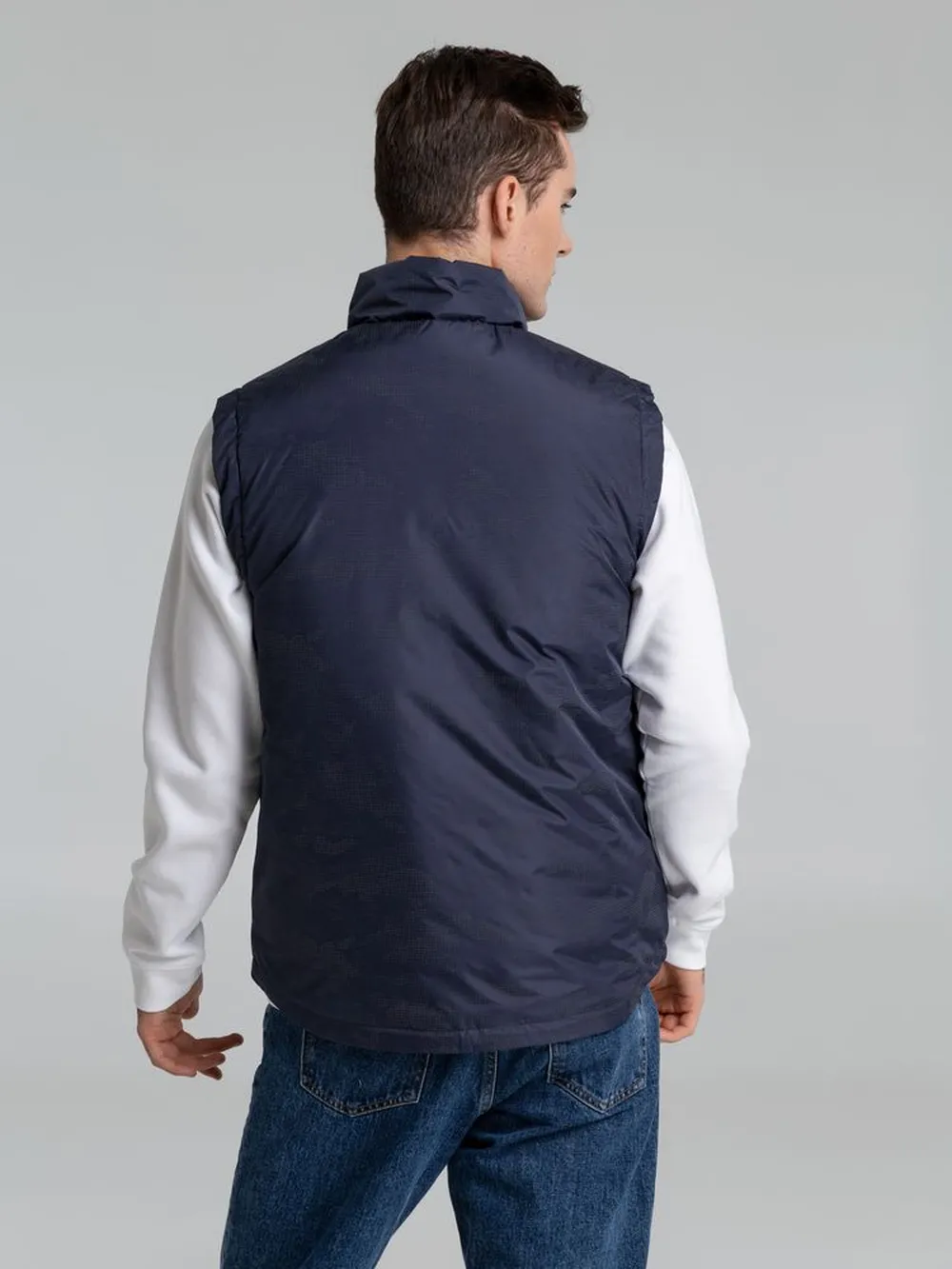 Жилет светоотражающий Lattvind, темно-синий заказать онлайн с вашим дизайном на заказ в Москве и области