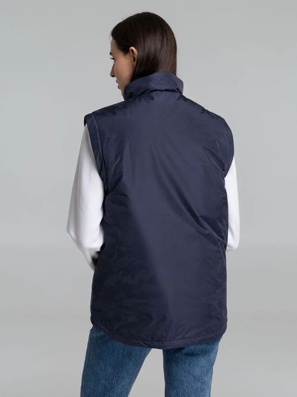 Жилет светоотражающий Lattvind, темно-синий заказать онлайн с вашим дизайном на заказ в Москве и области