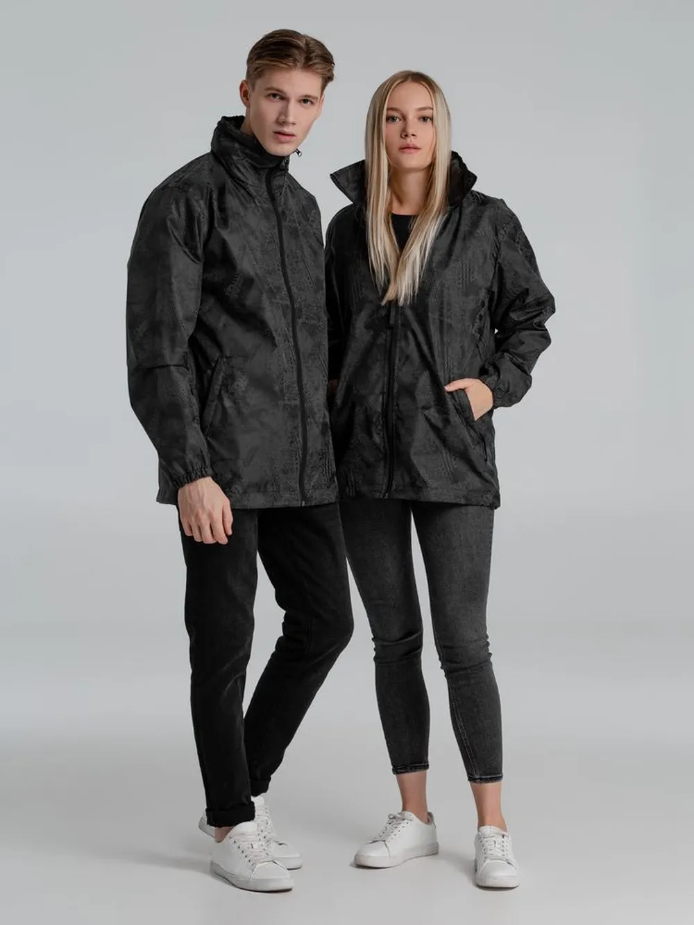 Ветровка светоотражающая Finvind темно-серая, размер XXS заказать онлайн с вашим дизайном на заказ в Москве и области