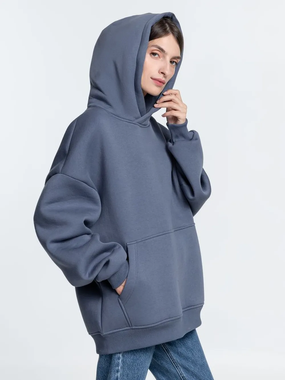 Худи Kulonga Oversize, темно-серое, размер M/L заказать онлайн с вашим дизайном на заказ в Москве и области