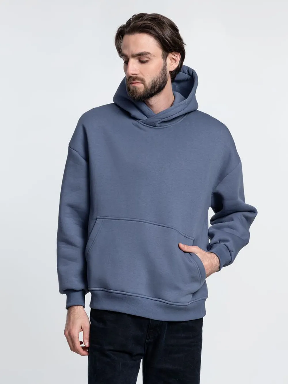 Худи Kulonga Oversize, темно-серое, размер ХL/ХХL заказать онлайн с вашим дизайном на заказ в Москве и области