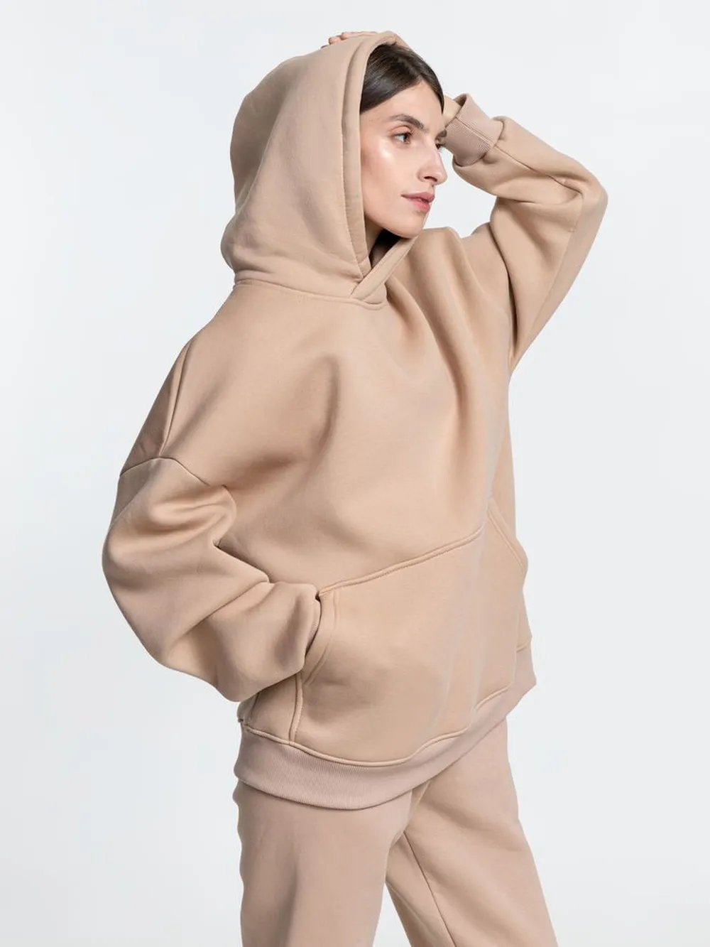 Худи Kulonga Oversize, бежевое, размер 3XL/4XL заказать онлайн с вашим дизайном на заказ в Москве и области