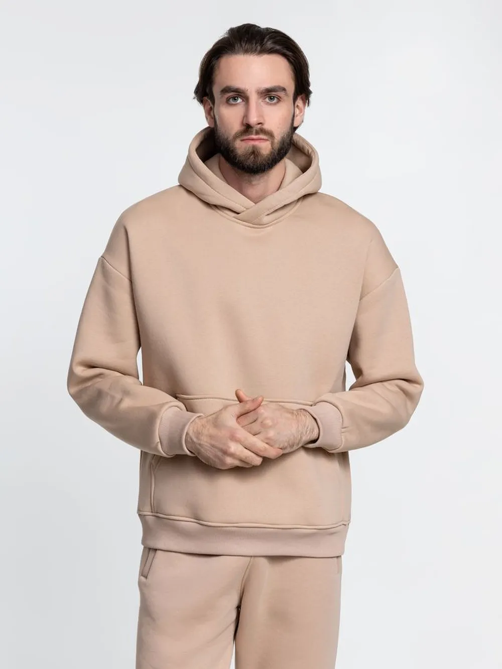 Худи Kulonga Oversize, бежевое, размер 3XL/4XL заказать онлайн с вашим дизайном на заказ в Москве и области