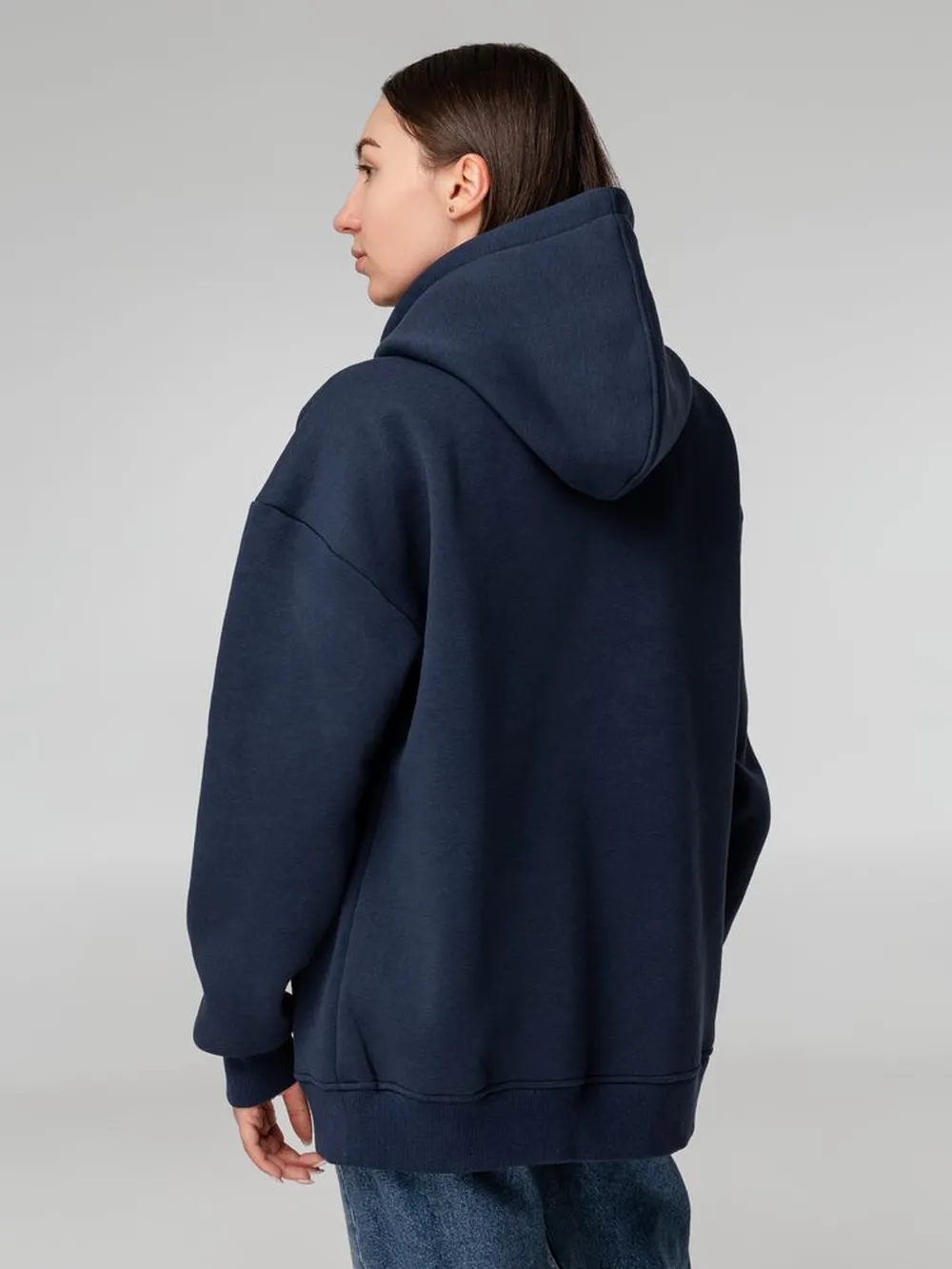 Худи Kulonga Oversize, темно-синее, размер ХS/S заказать онлайн с вашим дизайном на заказ в Москве и области