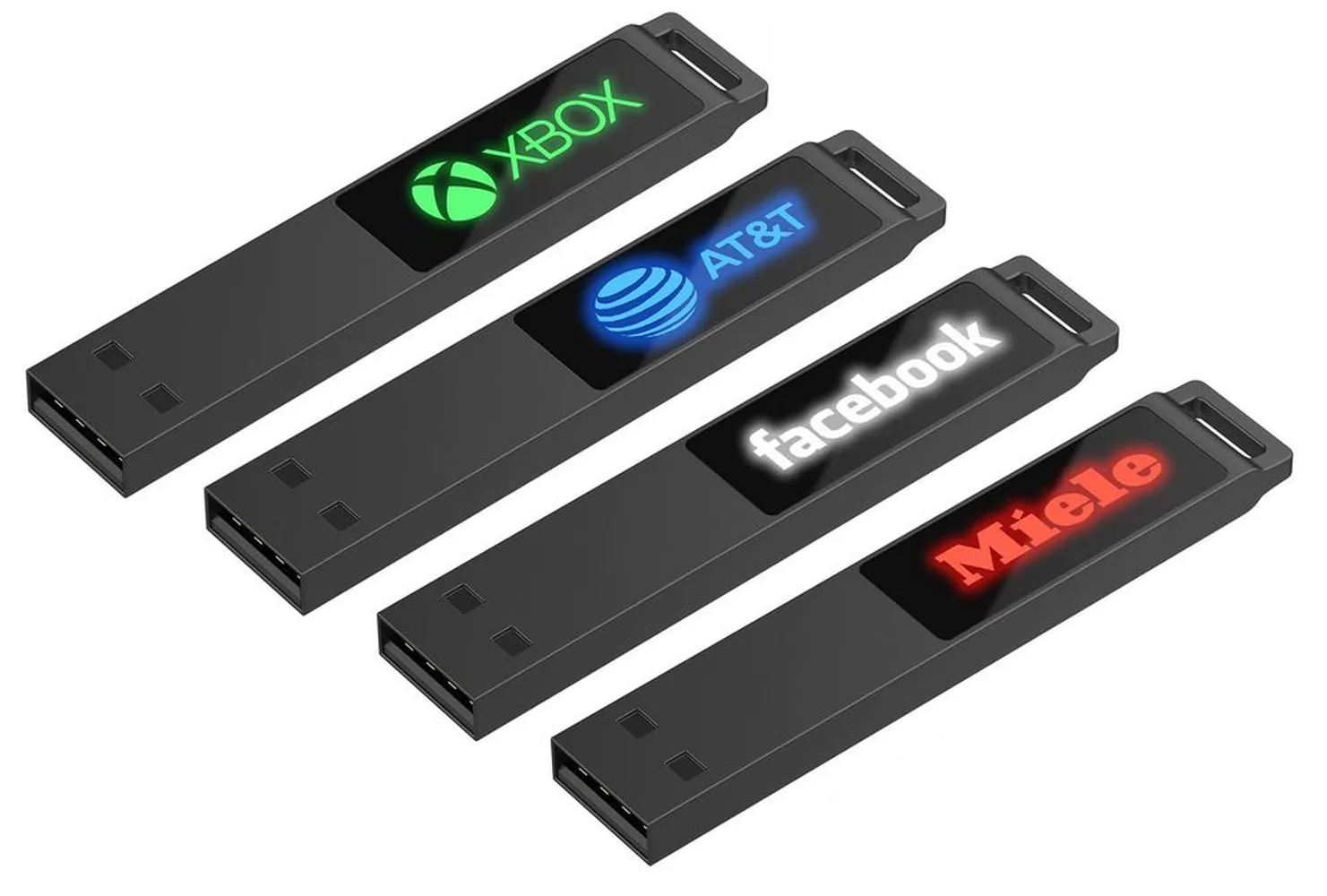 Флешка markBright Black с зеленой подсветкой, 32 Гб заказать онлайн с вашим дизайном на заказ в Москве и области