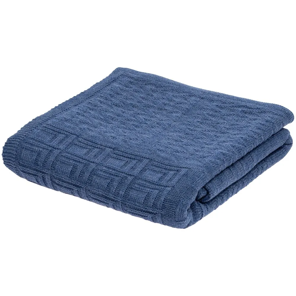 Плед Snippet, синий меланж (джинс) заказать онлайн с вашим дизайном на заказ в Москве и области