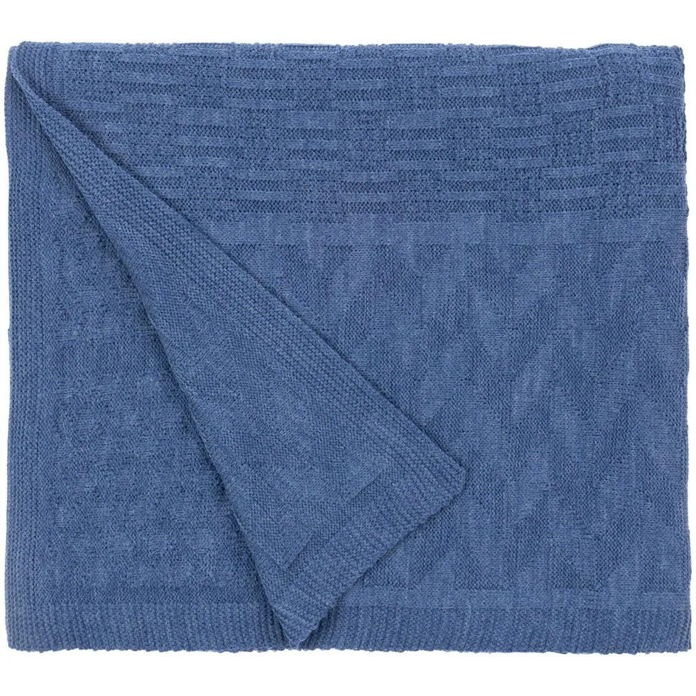 Плед Snippet, синий меланж (джинс) заказать онлайн с вашим дизайном на заказ в Москве и области