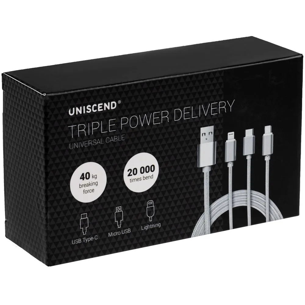 Кабель Triple Power Delivery в футляре заказать онлайн с вашим дизайном на заказ в Москве и области