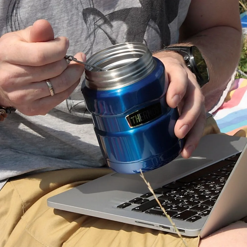 Термос для еды Thermos SK3000, синий заказать онлайн с вашим дизайном на заказ в Москве и области