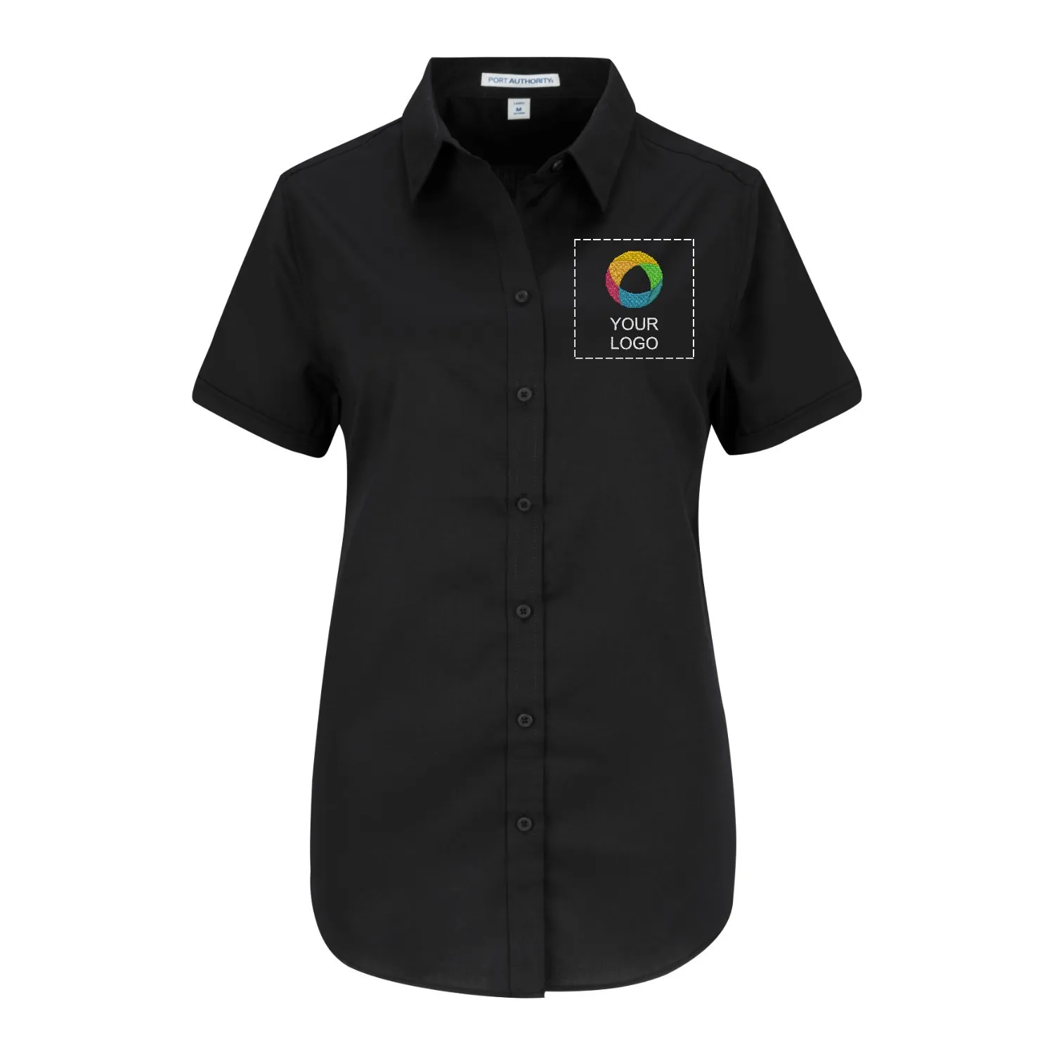 Женская рубашка с коротким рукавом SuperPro™ Twill заказать онлайн с вашим дизайном на заказ в Москве и области