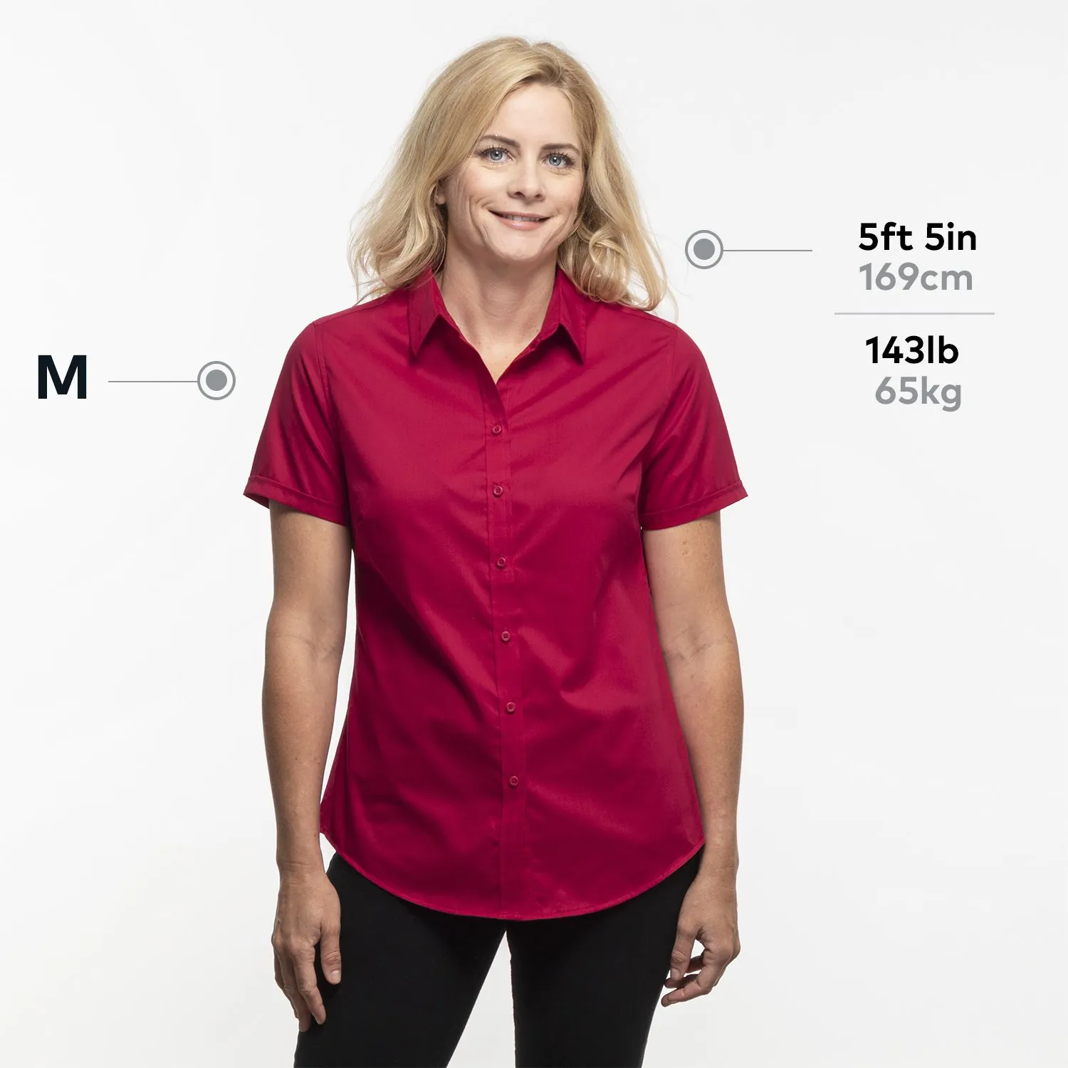 Женская рубашка с коротким рукавом SuperPro™ Twill заказать онлайн с вашим дизайном на заказ в Москве и области