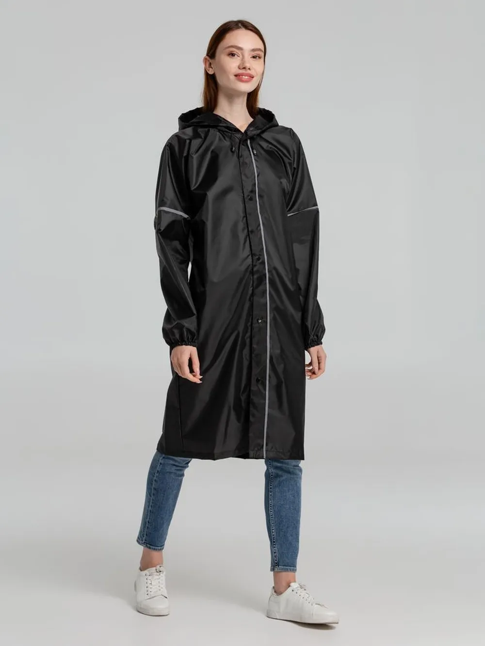 Дождевик со светоотражающими элементами Rainman Blink, черный, размер XXL заказать онлайн с вашим дизайном на заказ в Москве и области