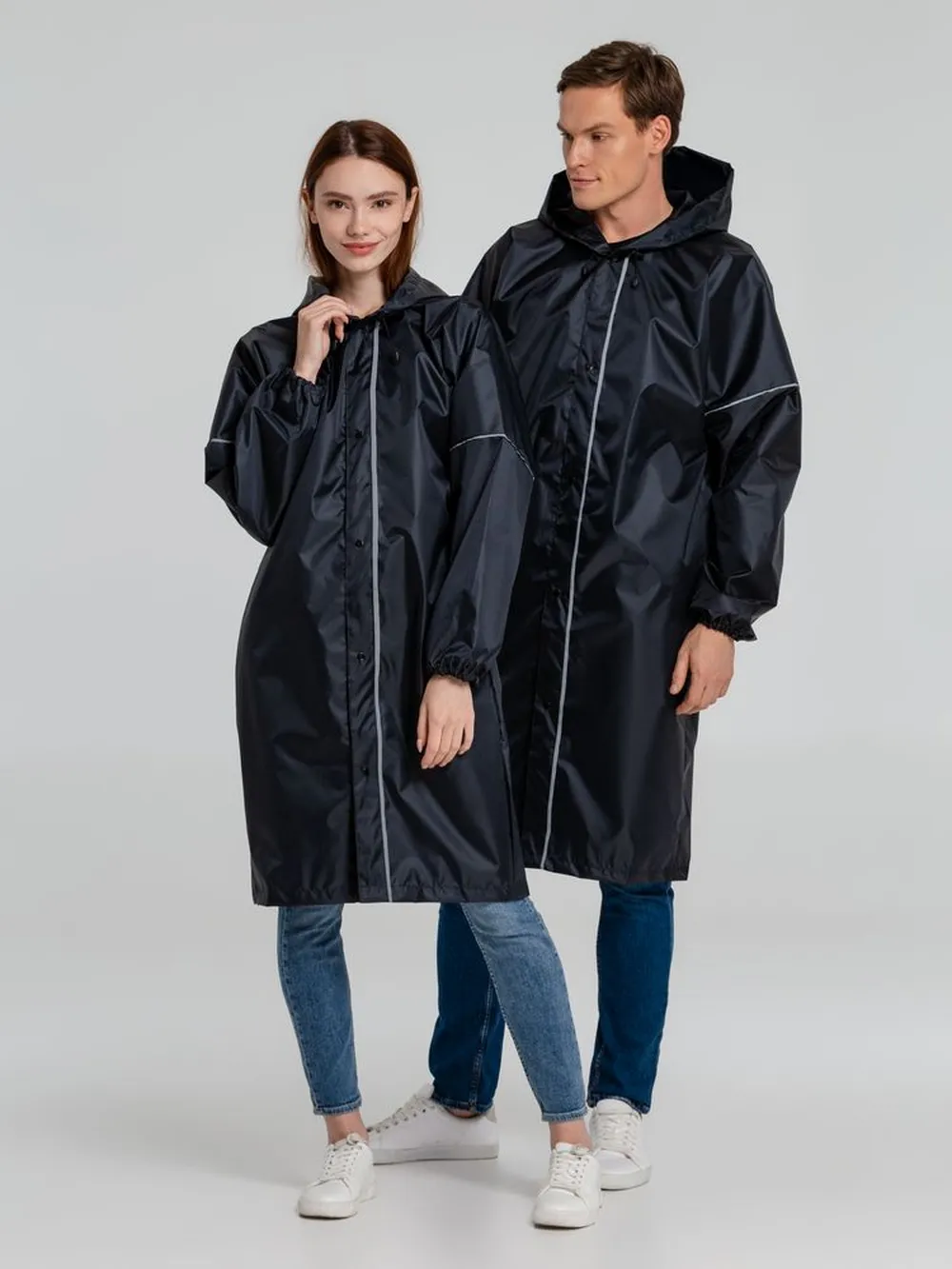Дождевик со светоотражающими элементами Rainman Blink, темно-синий, размер S заказать онлайн с вашим дизайном на заказ в Москве и области