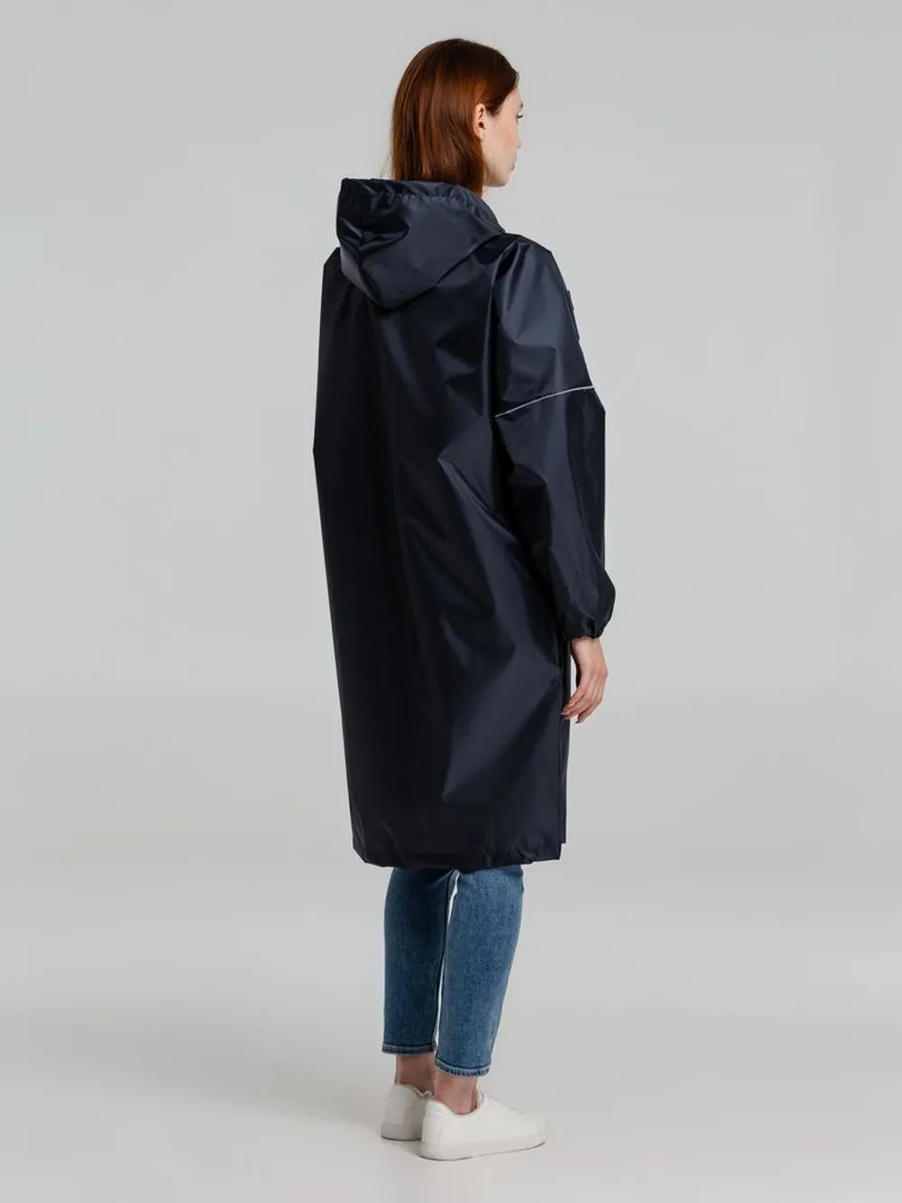 Дождевик со светоотражающими элементами Rainman Blink, темно-синий, размер S заказать онлайн с вашим дизайном на заказ в Москве и области