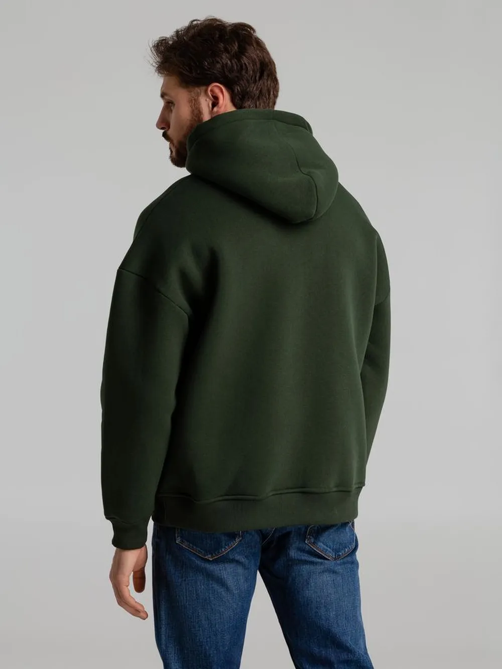 Худи Kulonga Oversize, темно-зеленый (хаки), размер 3XL/4XL заказать онлайн с вашим дизайном на заказ в Москве и области