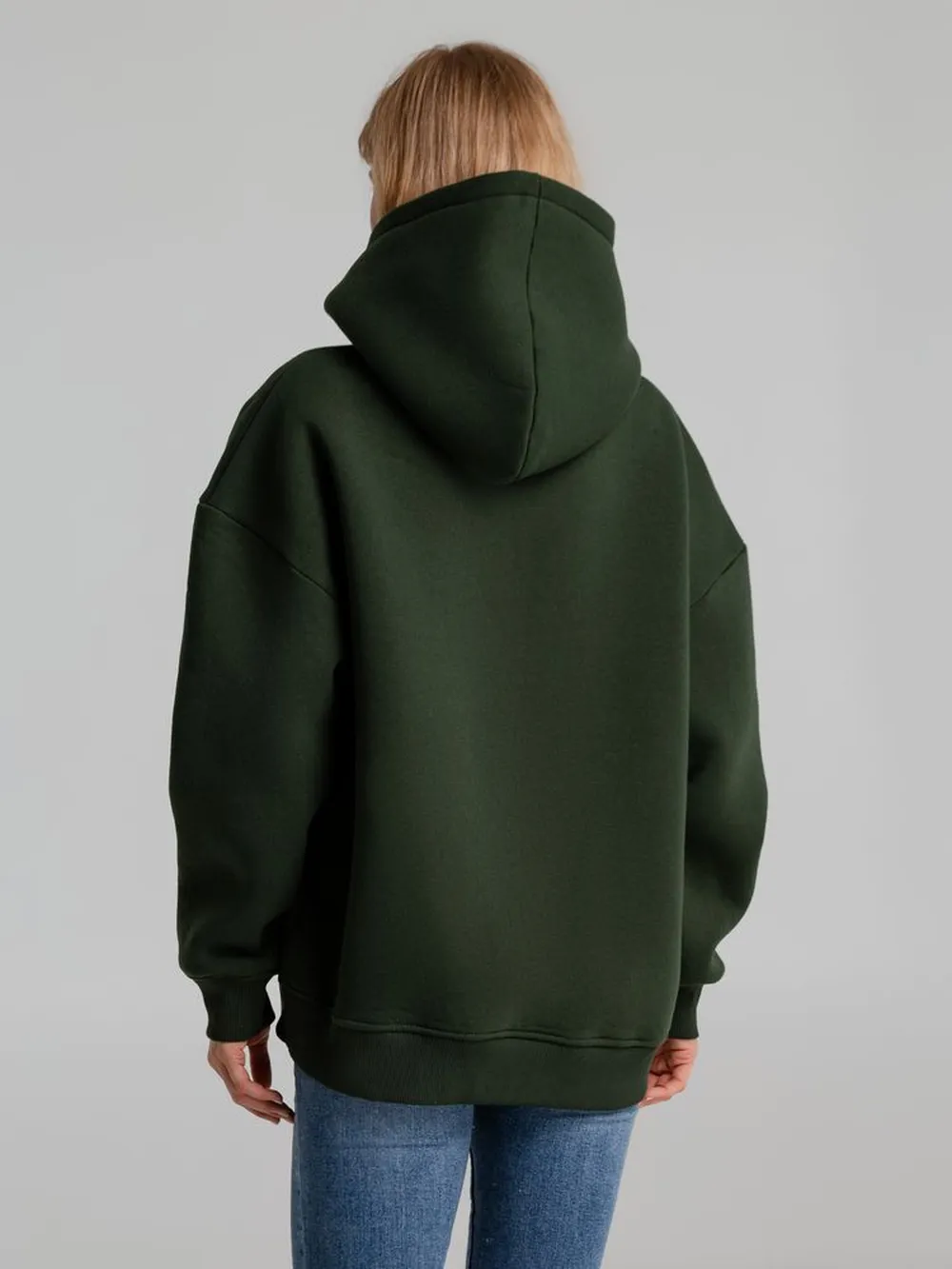 Худи Kulonga Oversize, темно-зеленый (хаки), размер 3XL/4XL заказать онлайн с вашим дизайном на заказ в Москве и области