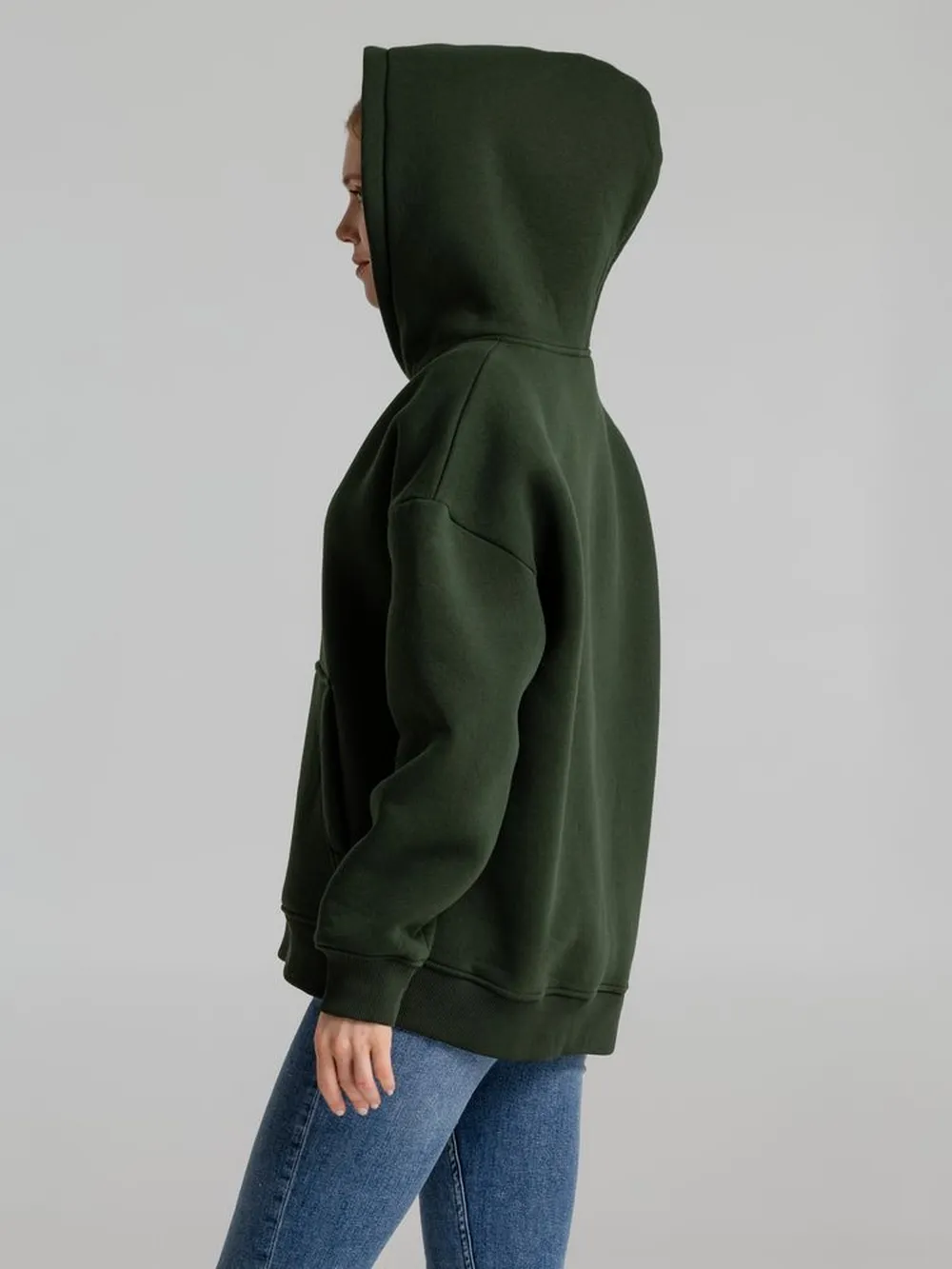 Худи Kulonga Oversize, темно-зеленый (хаки), размер 3XL/4XL заказать онлайн с вашим дизайном на заказ в Москве и области