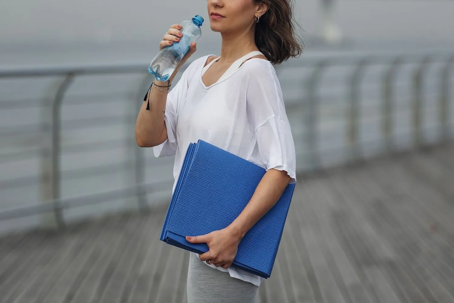 Складной коврик для занятий спортом Flatters, синий заказать онлайн с вашим дизайном на заказ в Москве и области