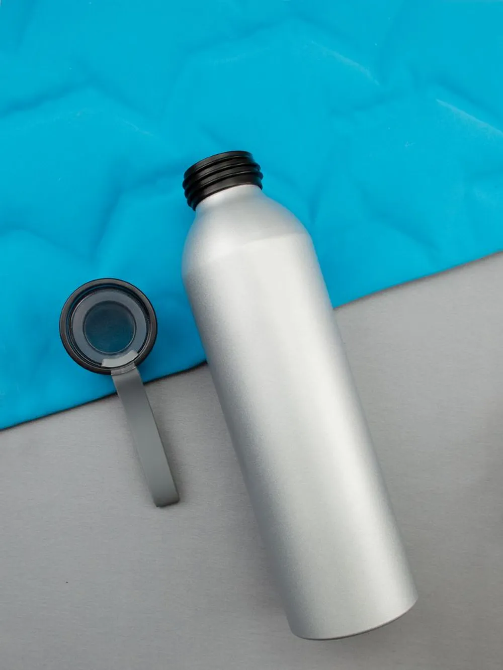 Спортивная бутылка для воды Rio, серебристая заказать онлайн с вашим дизайном на заказ в Москве и области