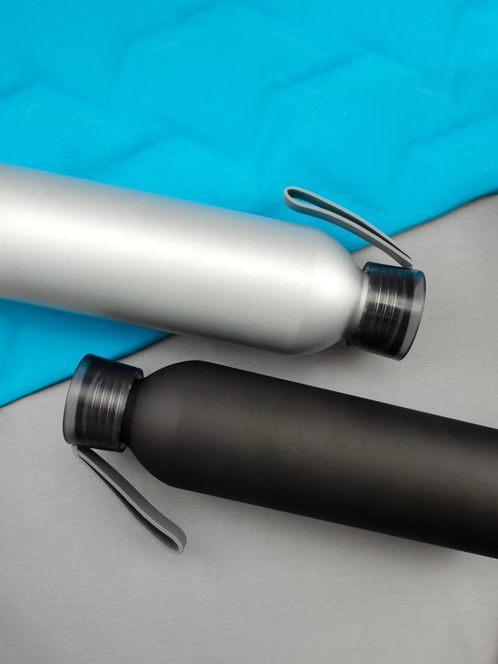 Спортивная бутылка для воды Rio, серебристая заказать онлайн с вашим дизайном на заказ в Москве и области