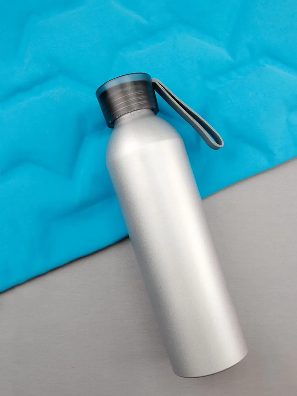 Спортивная бутылка для воды Rio, серебристая заказать онлайн с вашим дизайном на заказ в Москве и области