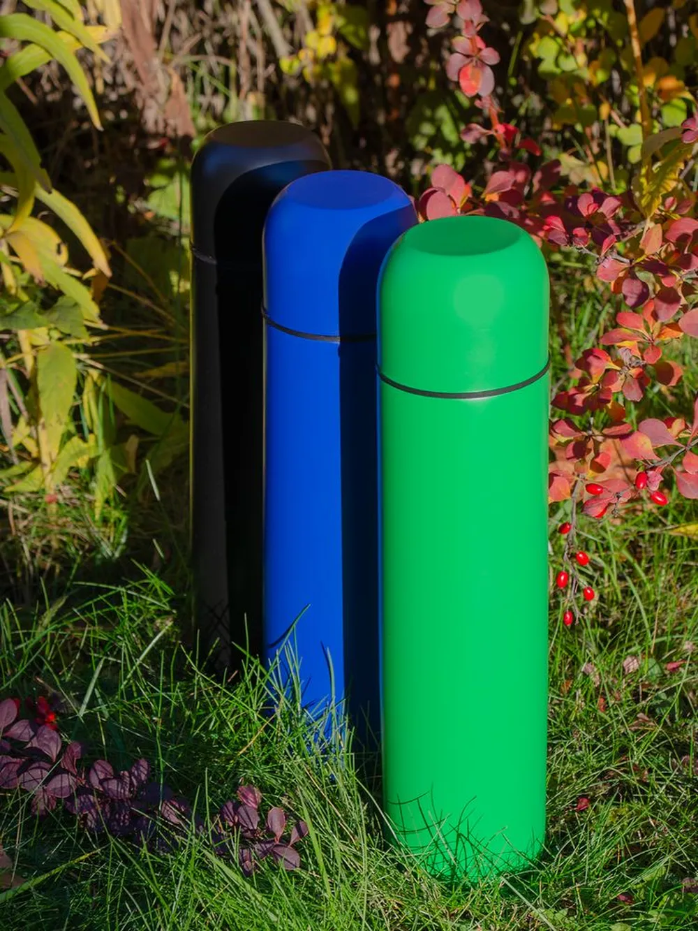 Термос Ammo 1000, черный заказать онлайн с вашим дизайном на заказ в Москве и области