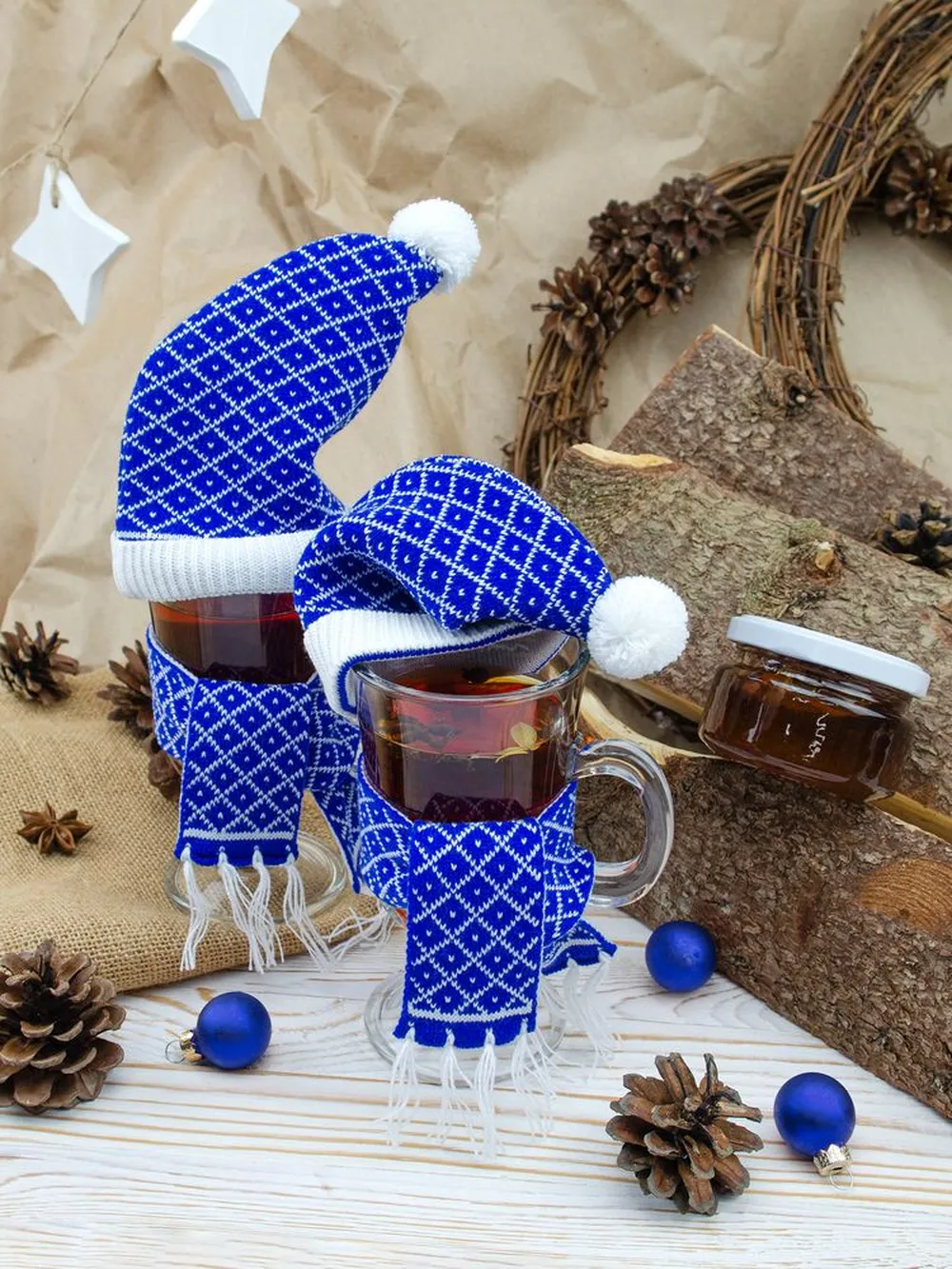 Шапочка на игрушку Dress Cup, синяя заказать онлайн с вашим дизайном на заказ в Москве и области