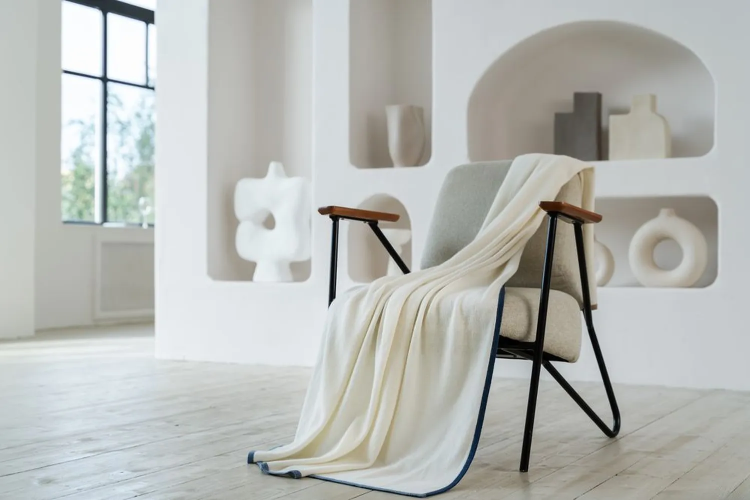 Плед Frontier, молочно-белый заказать онлайн с вашим дизайном на заказ в Москве и области