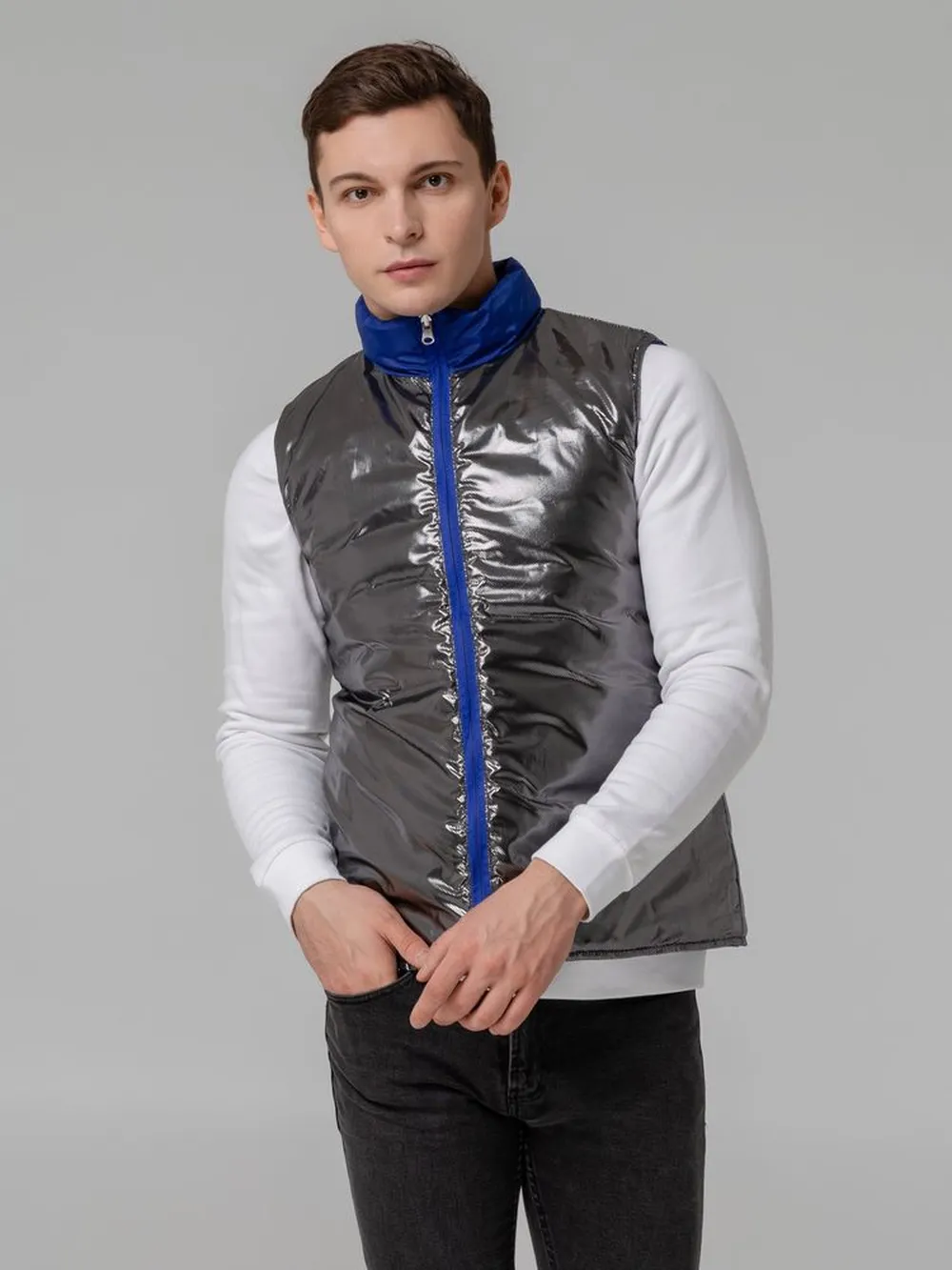 Жилет двусторонний Climb, ярко-синий (сапфир), размер XL заказать онлайн с вашим дизайном на заказ в Москве и области