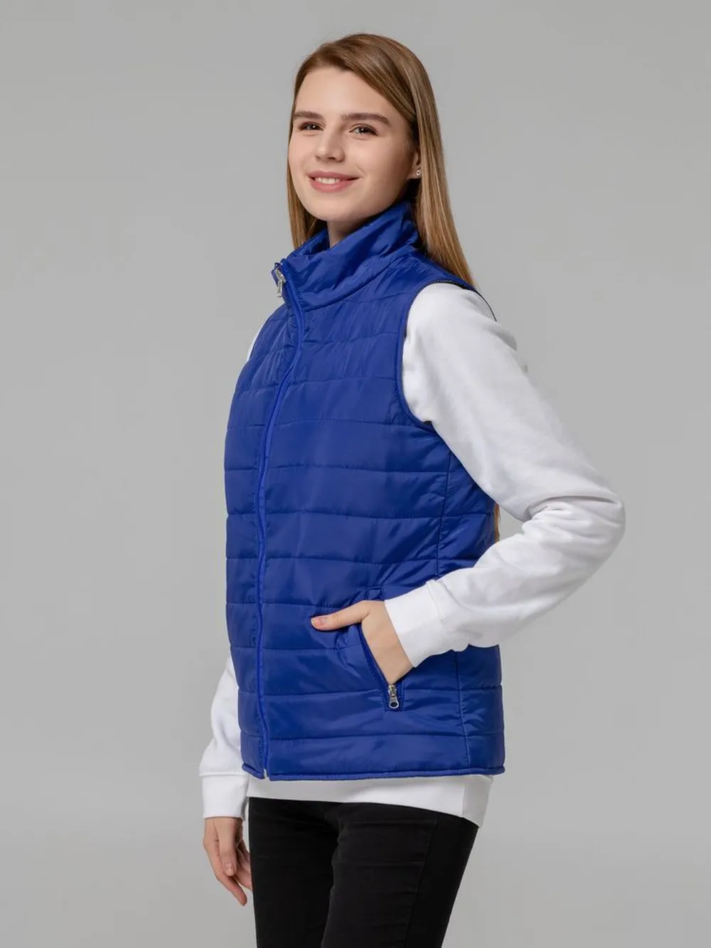 Жилет двусторонний Climb, ярко-синий (сапфир), размер XL заказать онлайн с вашим дизайном на заказ в Москве и области