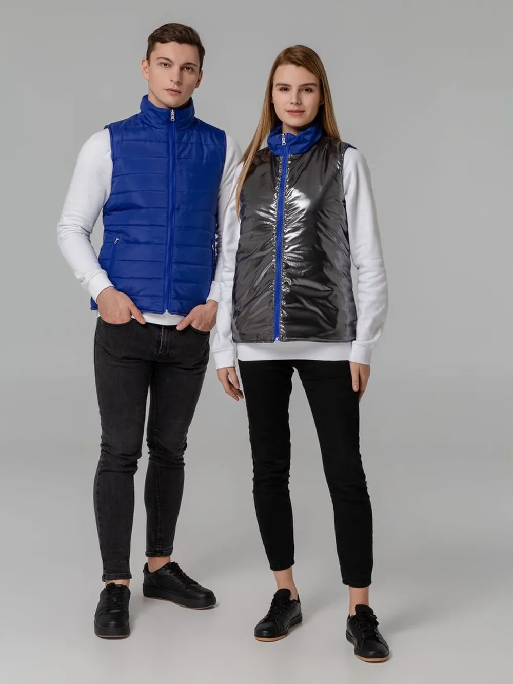 Жилет двусторонний Climb, ярко-синий (сапфир), размер XL заказать онлайн с вашим дизайном на заказ в Москве и области