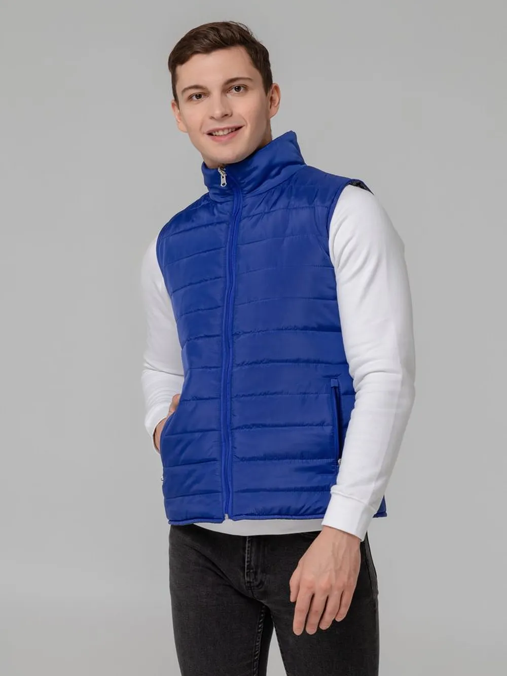 Жилет двусторонний Climb, ярко-синий (сапфир), размер XL заказать онлайн с вашим дизайном на заказ в Москве и области