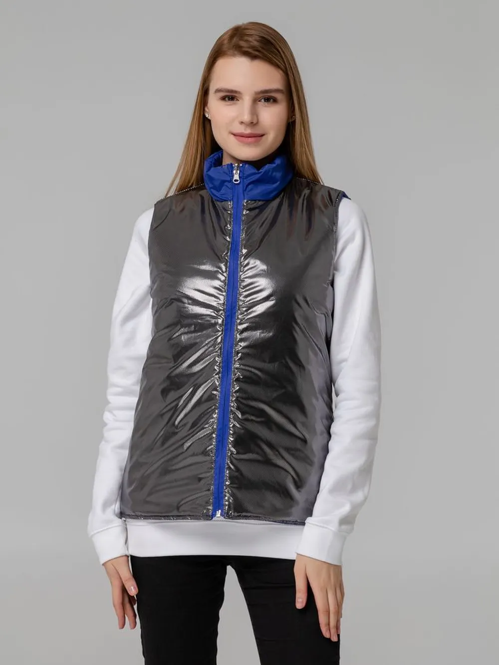 Жилет двусторонний Climb, ярко-синий (сапфир), размер XL заказать онлайн с вашим дизайном на заказ в Москве и области