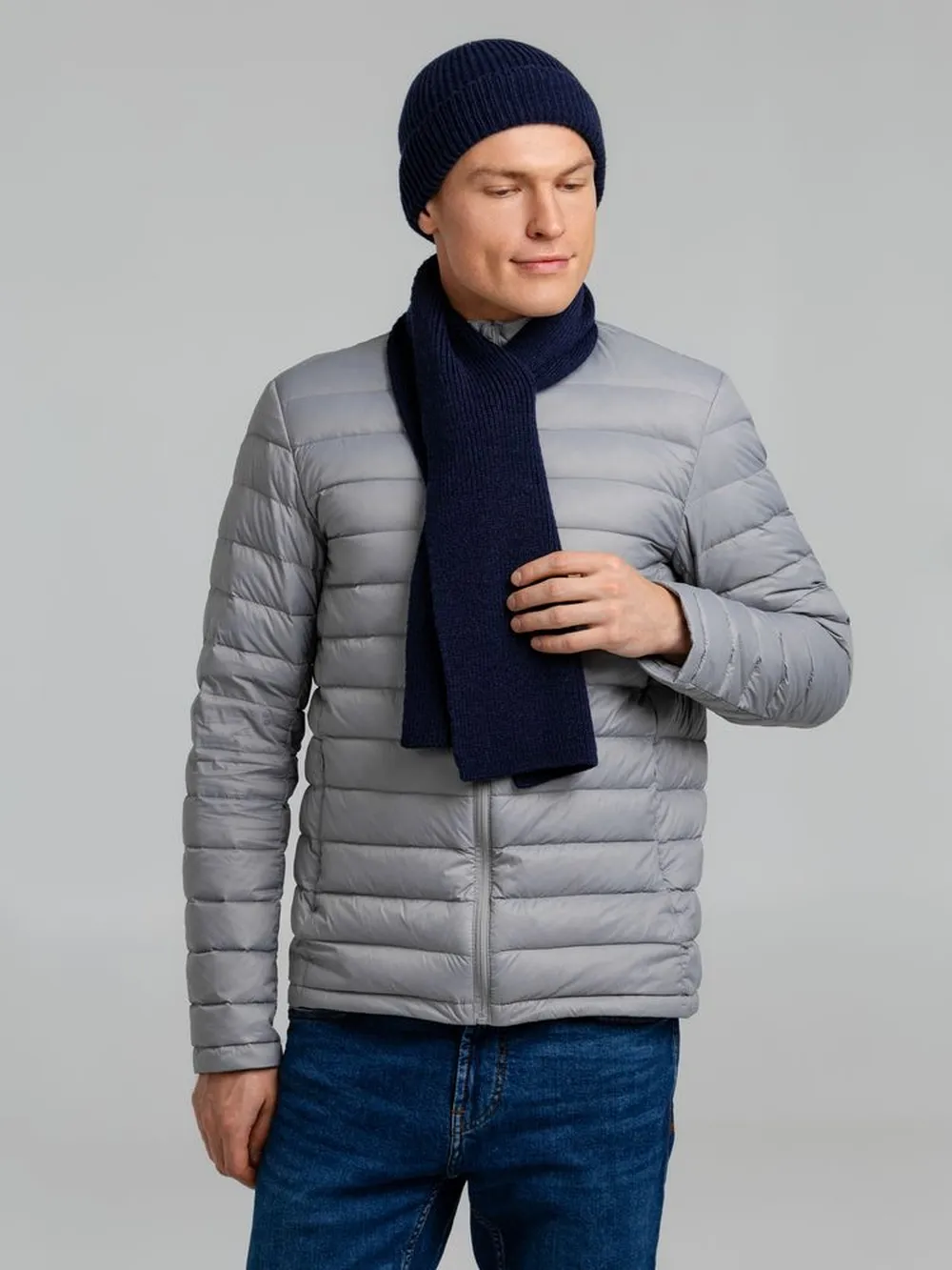 Шарф Bernard, темно-синий заказать онлайн с вашим дизайном на заказ в Москве и области