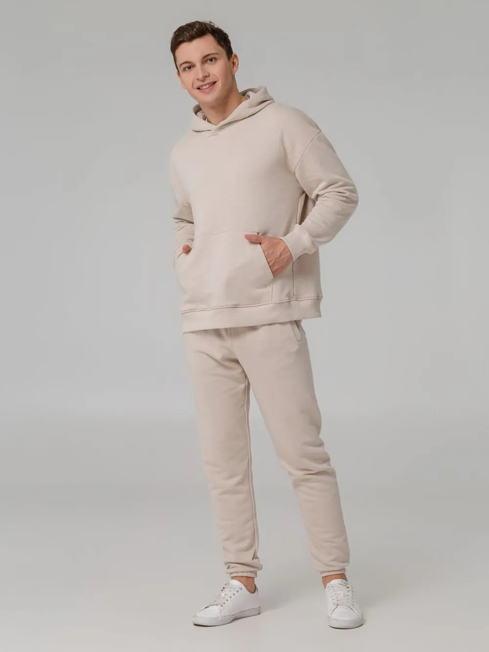 Джоггеры Comfort, бежевые заказать онлайн с вашим дизайном на заказ в Москве и области