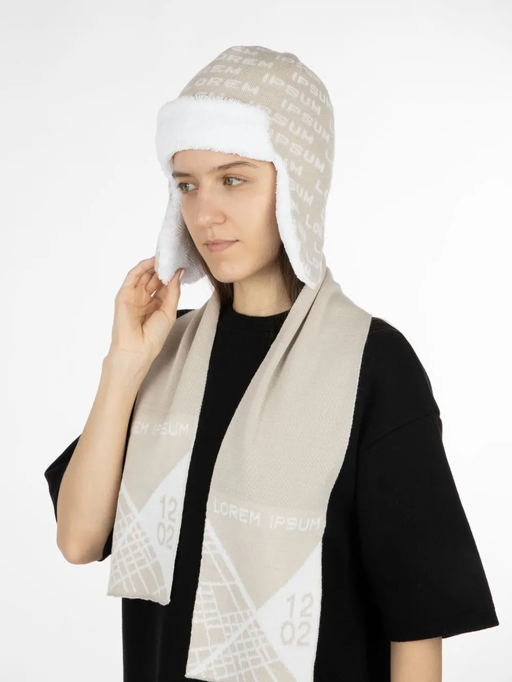 Шарф на заказ Tricksy Rand, S, полушерсть заказать онлайн с вашим дизайном на заказ в Москве и области