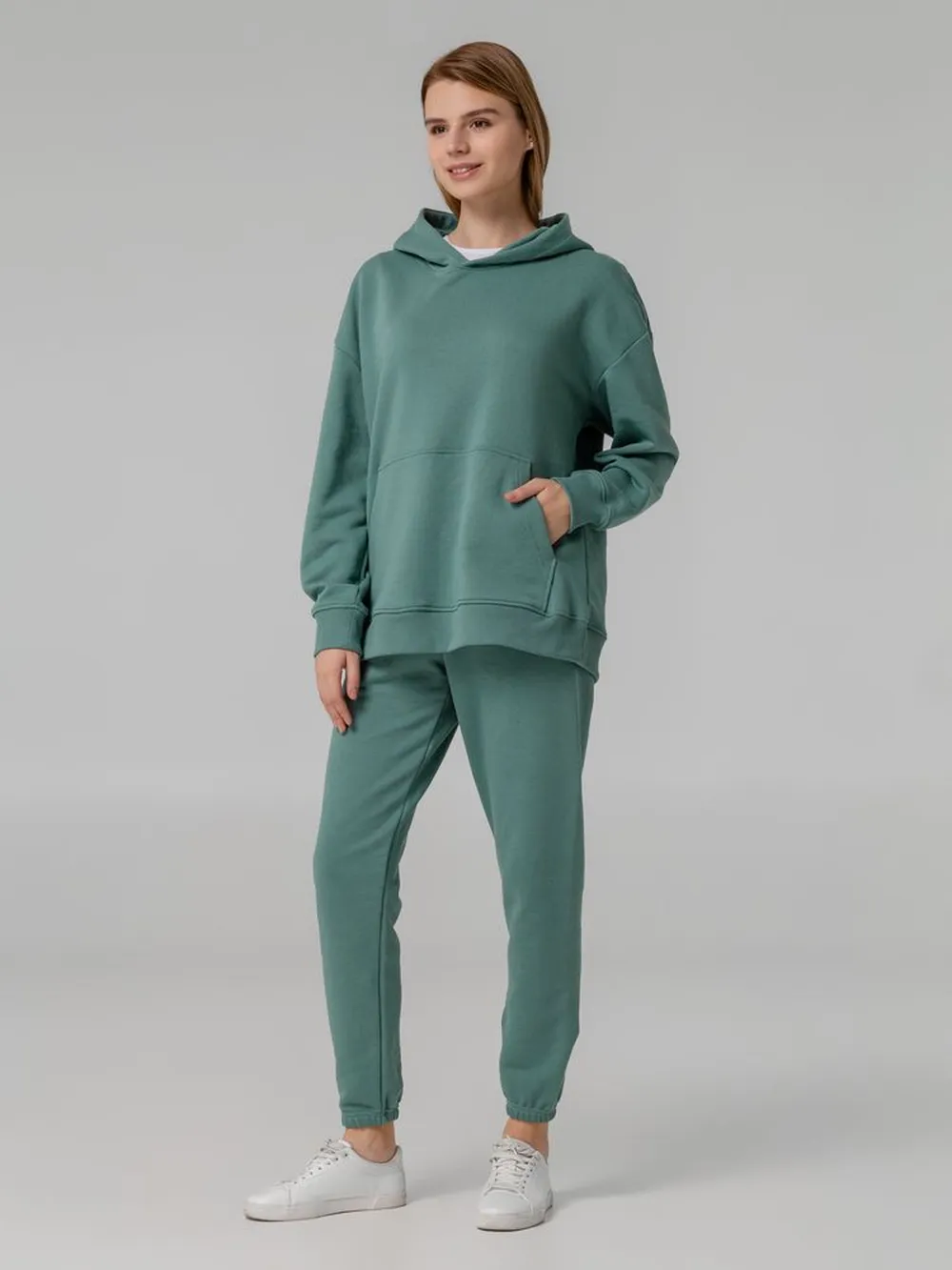 Джоггеры Comfort, серо-зеленые, размер ХS/S заказать онлайн с вашим дизайном на заказ в Москве и области