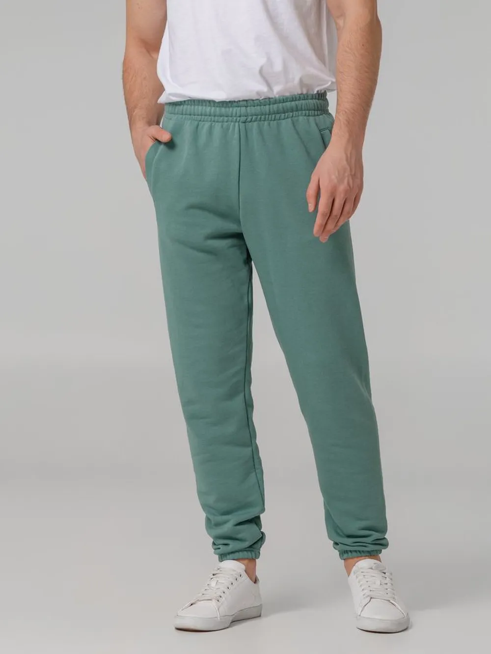 Джоггеры Comfort, серо-зеленые, размер ХS/S заказать онлайн с вашим дизайном на заказ в Москве и области