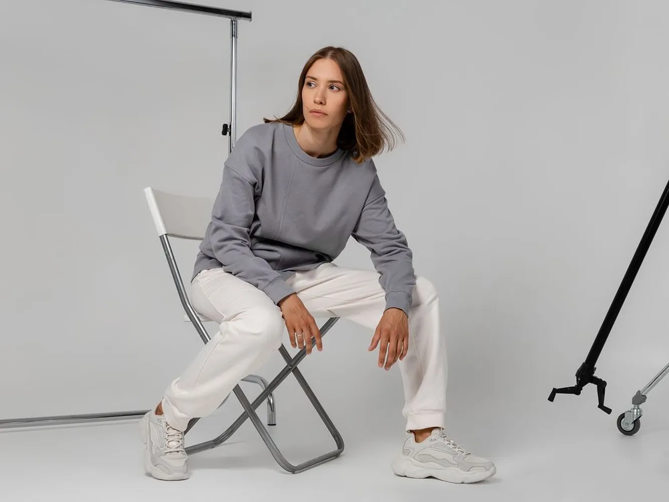 Свитшот Neofit, cветло-серый, размер XL/ XXL заказать онлайн с вашим дизайном на заказ в Москве и области