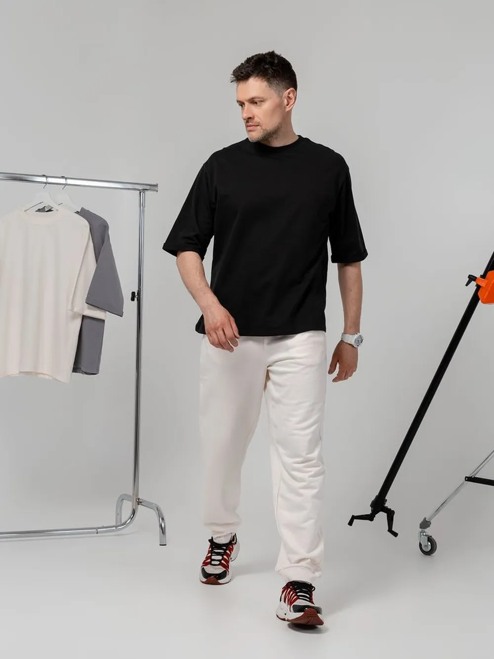 Джоггеры Kosmos 2.0, кремовые заказать онлайн с вашим дизайном на заказ в Москве и области