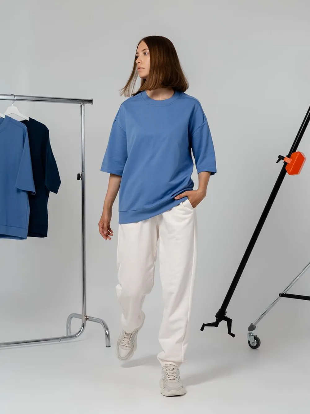 Джоггеры Kosmos 2.0, кремовые заказать онлайн с вашим дизайном на заказ в Москве и области