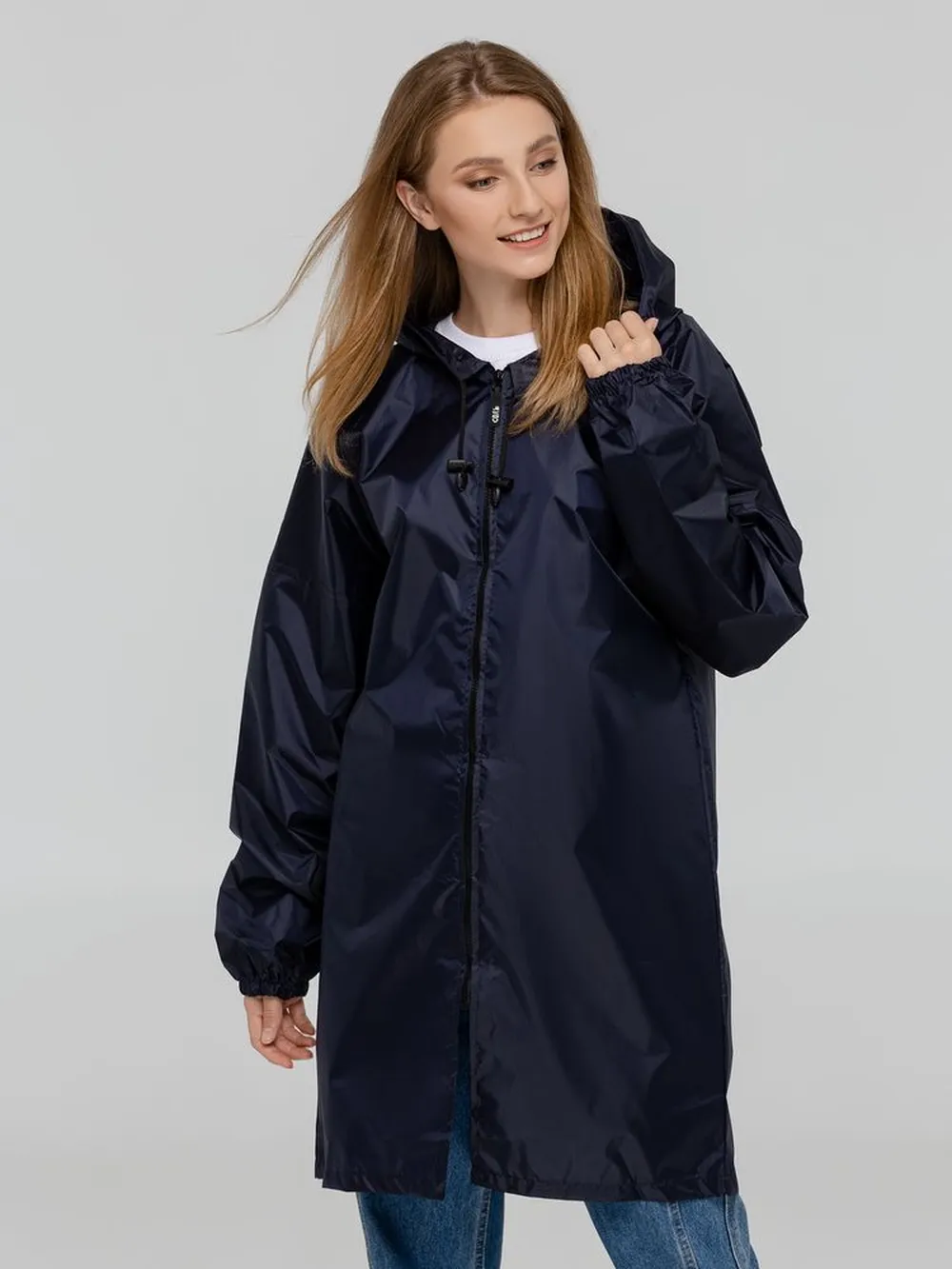 Дождевик «Не капай на мозг», темно-синий, размер XL заказать онлайн с вашим дизайном на заказ в Москве и области