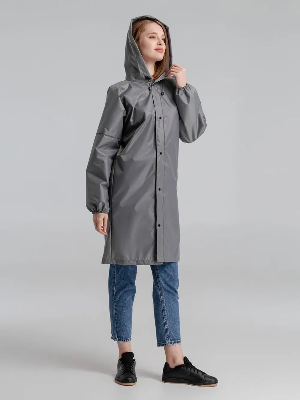 Дождевик со светоотражающими элементами Rainman Blink, серый, размер M заказать онлайн с вашим дизайном на заказ в Москве и области