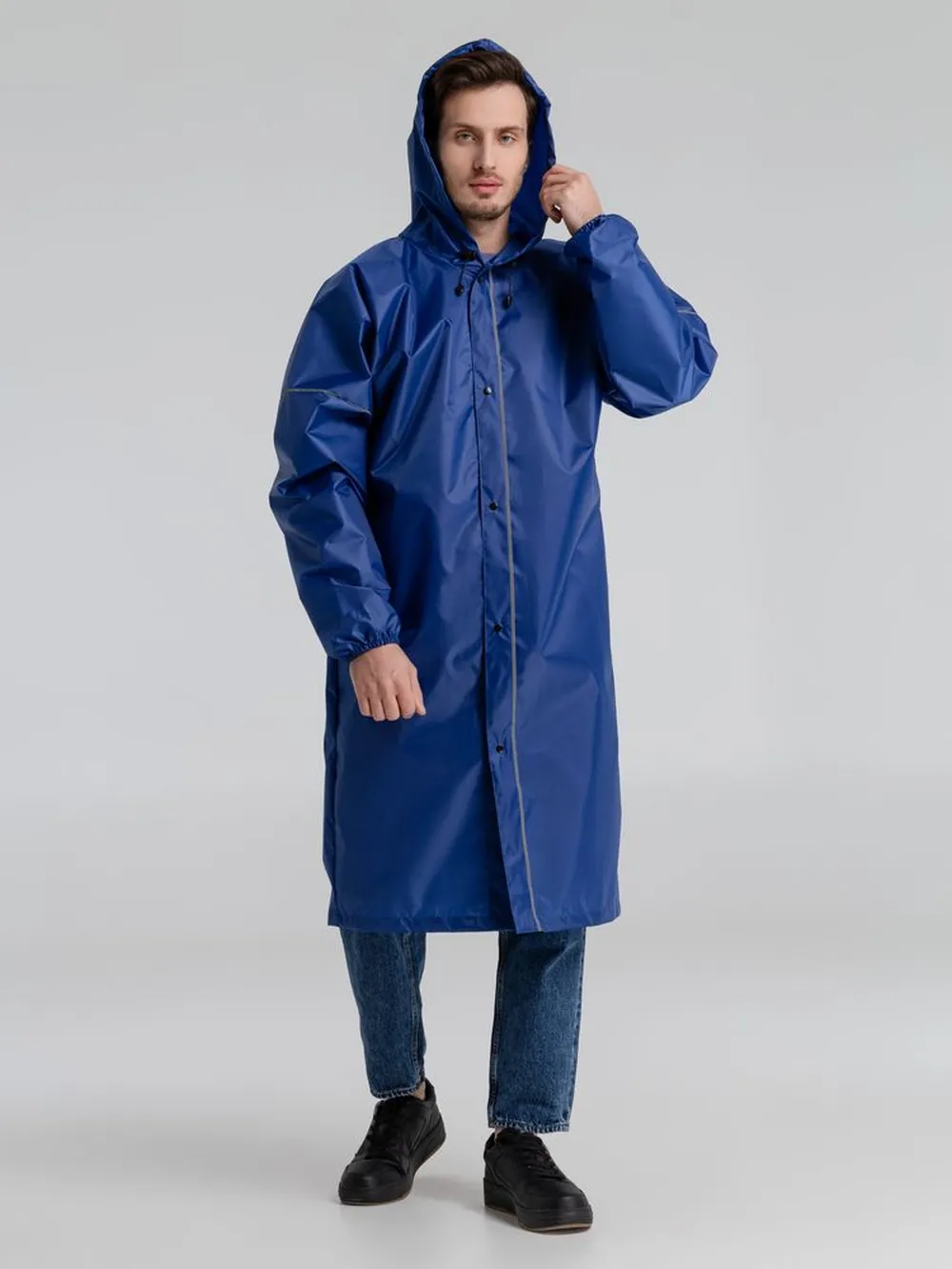 Дождевик со светоотражающими элементами Rainman Blink, ярко-синий, размер XXL заказать онлайн с вашим дизайном на заказ в Москве и области