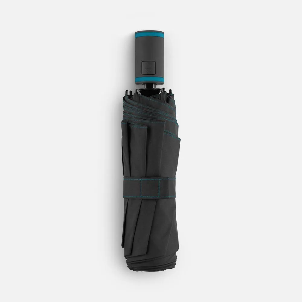 Зонт складной AOC Mini с цветными спицами, бирюзовый заказать онлайн с вашим дизайном на заказ в Москве и области