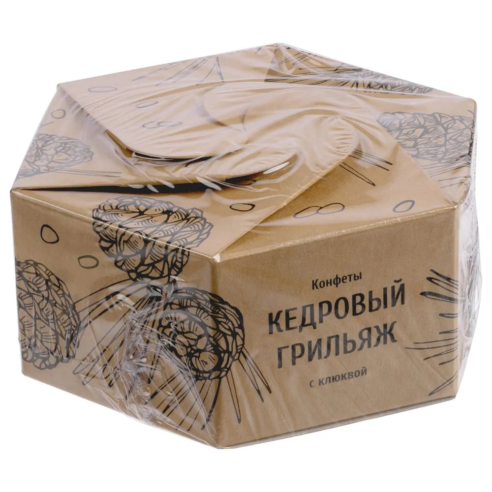Конфеты «Мягкий кедровый грильяж» с клюквой заказать онлайн с вашим дизайном на заказ в Москве и области