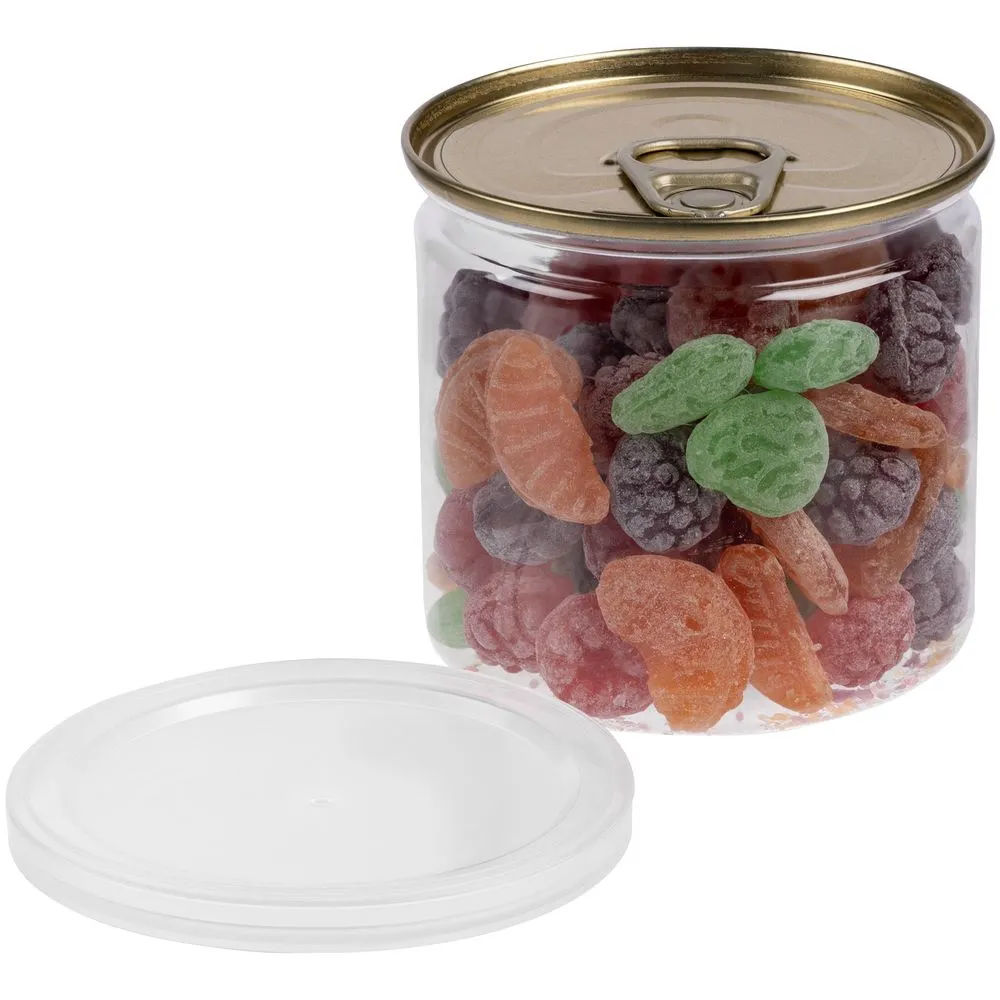 Карамель леденцовая Candy Crush, со вкусом фруктов, с прозрачной крышкой заказать онлайн с вашим дизайном на заказ в Москве и области