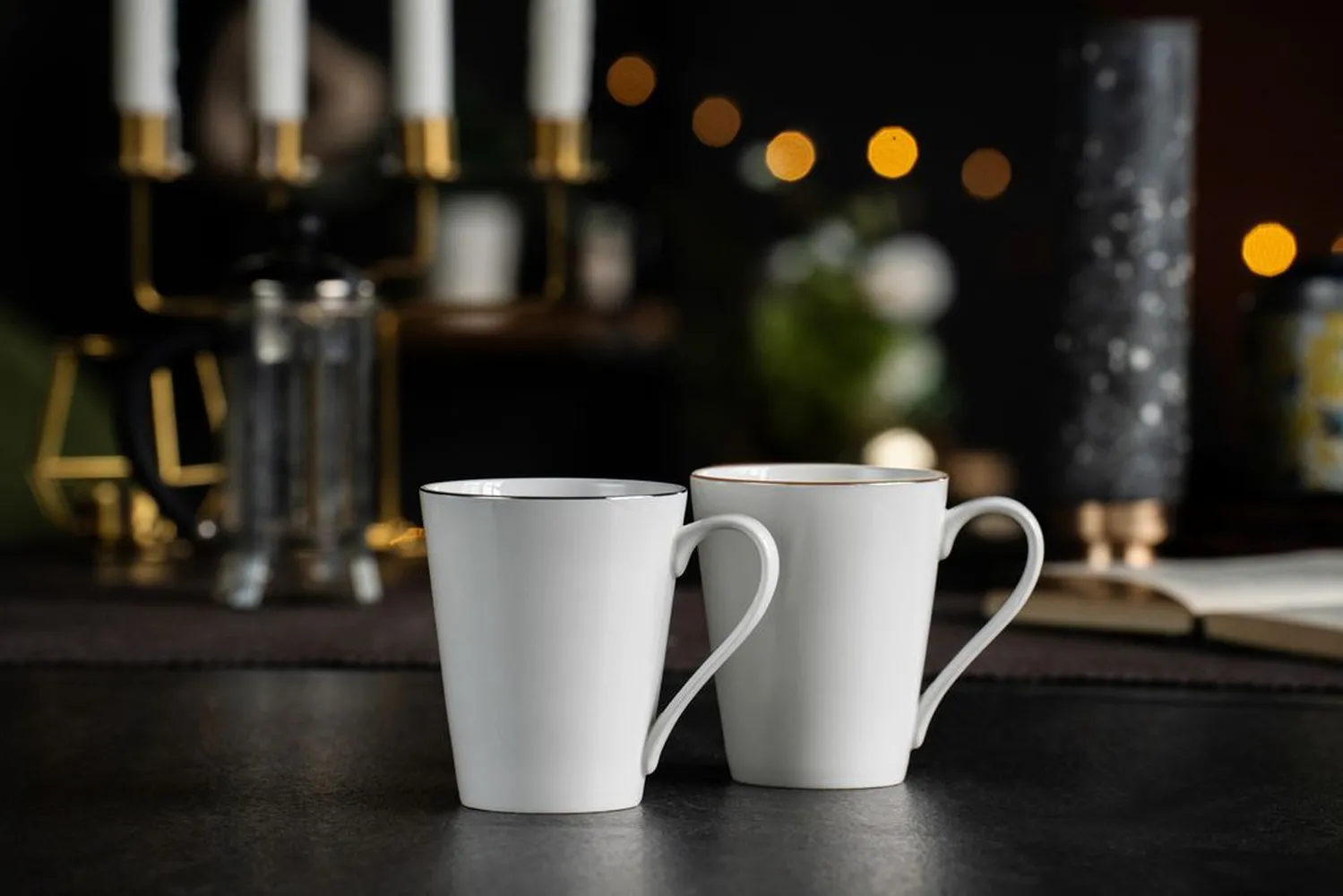 Кружка Select, белая с серебристой отводкой заказать онлайн с вашим дизайном на заказ в Москве и области