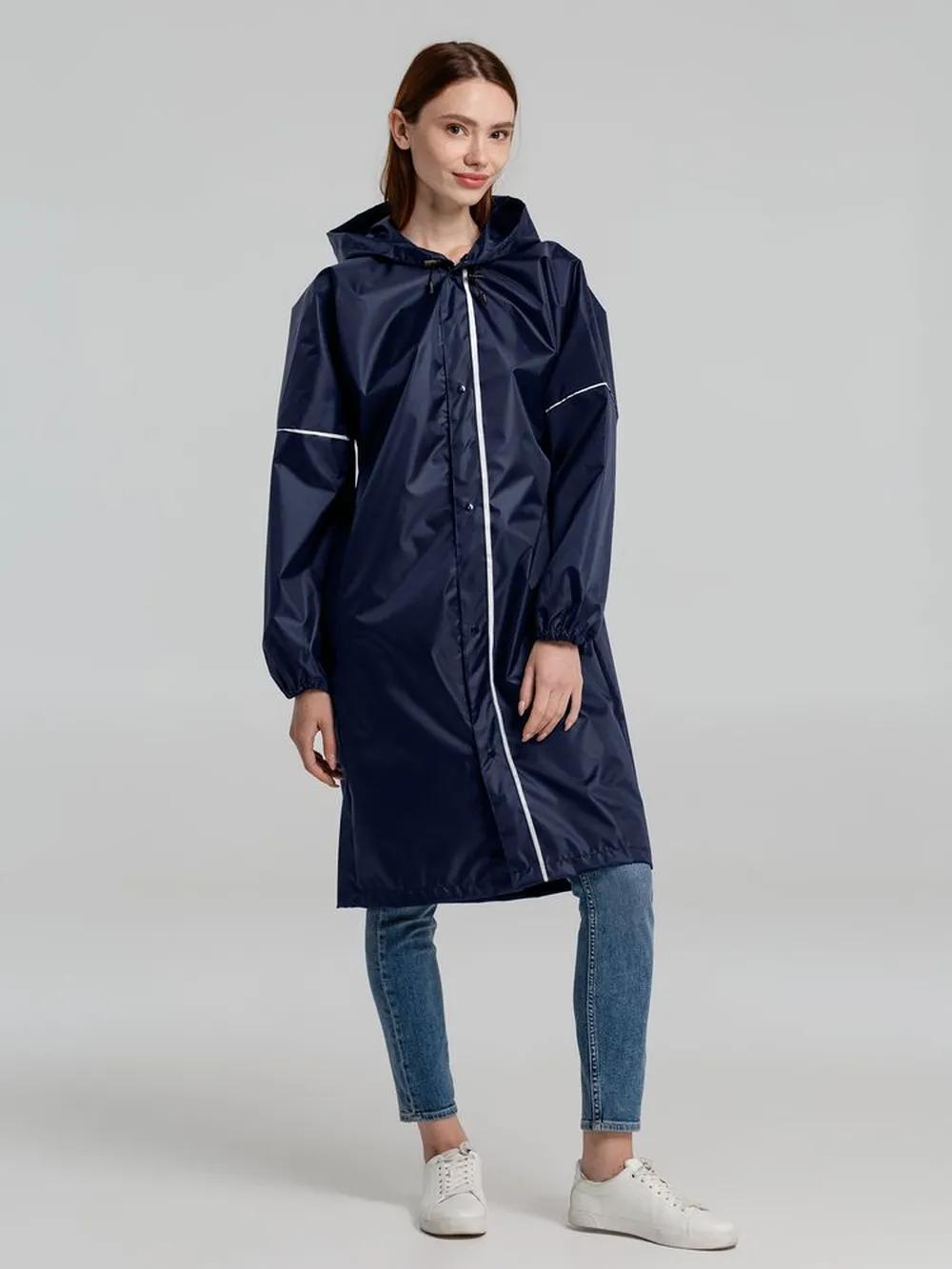 Дождевик со светоотражающими элементами Rainman Blink, синий, размер XS заказать онлайн с вашим дизайном на заказ в Москве и области