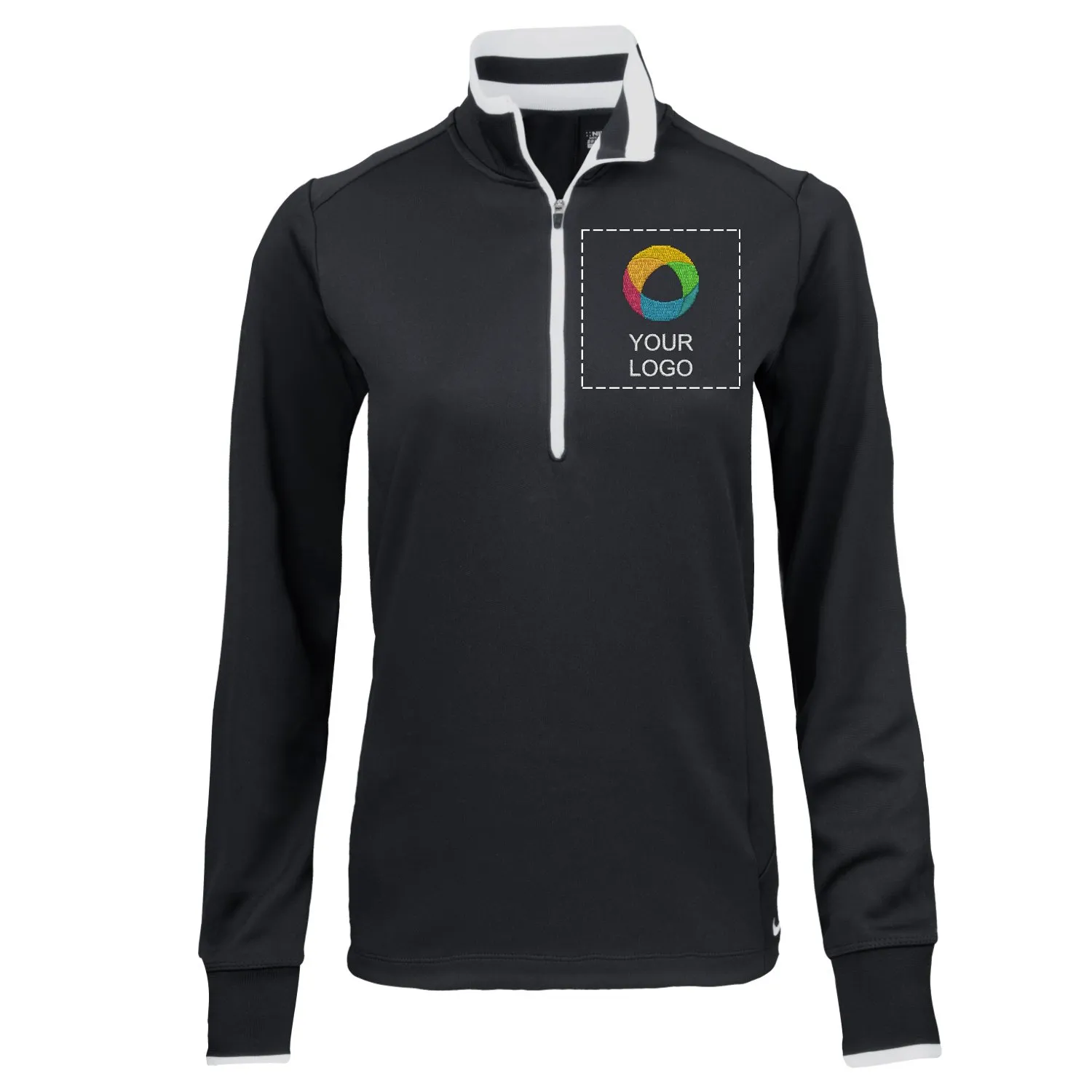Женская толстовка с 1/2 молнией Dri-FIT заказать онлайн с вашим дизайном на заказ в Москве и области